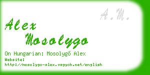 alex mosolygo business card